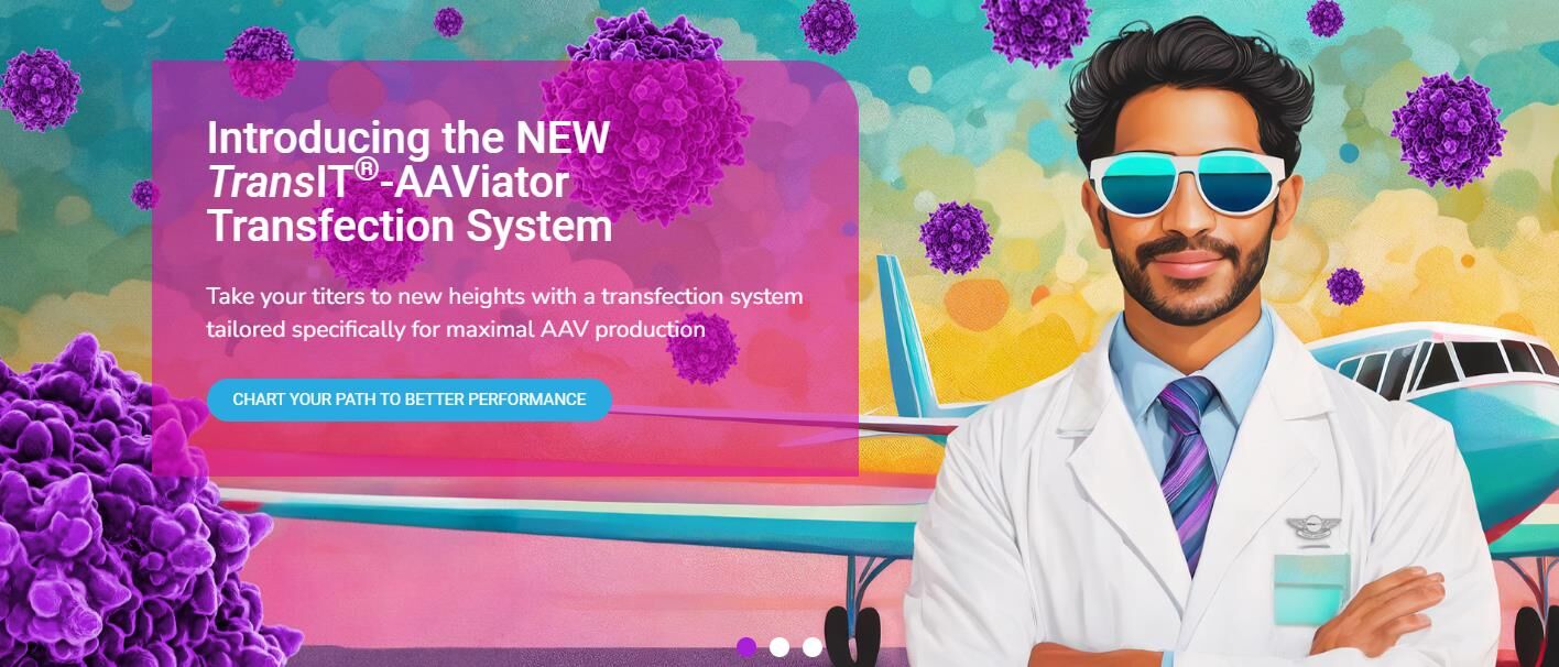 Mirus Bio新上市轉(zhuǎn)染試劑TransIT?-AAViator，基于逆向工程，最大化的提升AAV滴度和實心率！